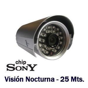 camara de seguridad con infrarrojo para exteriores Sony CCD 36 led 1/3 6 mm con audio
